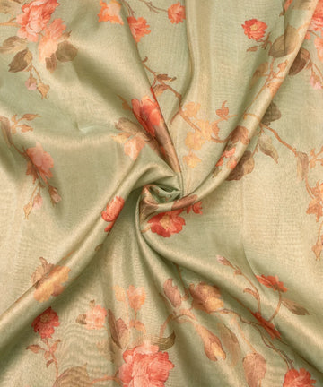 Buy Printed Tissue Silk Fabric